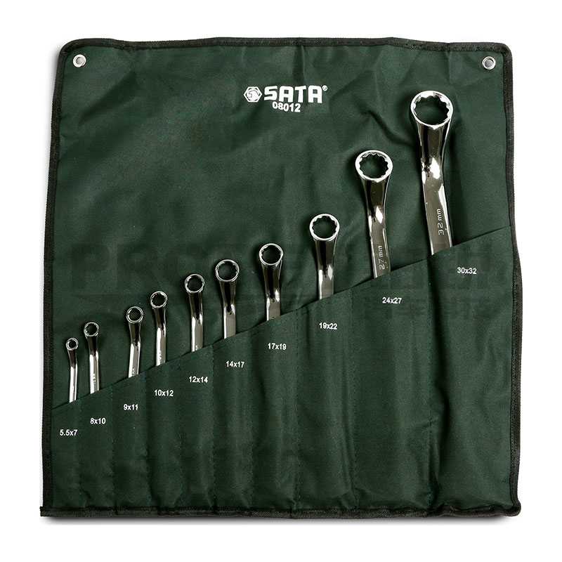 GW-130050338-世達 08012 10件全拋光雙梅花扳手組套-1主圖