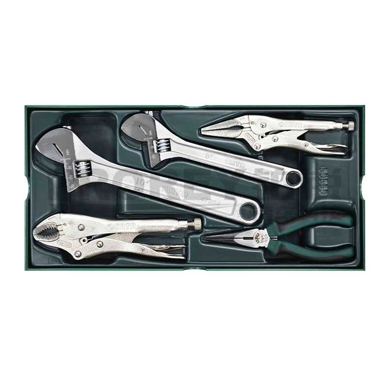 GW-130050330-世達 09909 工具托組套-5件活動扳手及鉗子-6