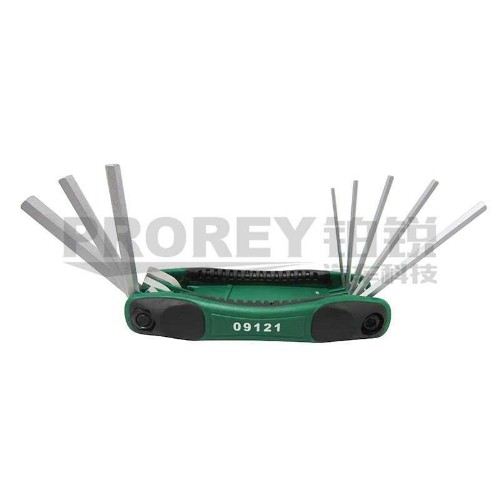 世達(dá) 09121 8件折疊式內(nèi)六角扳手組套
