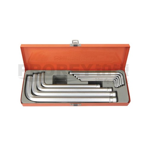 鋼盾 S050026 10件套公制加長球頭內(nèi)六角扳手(鐵盒)