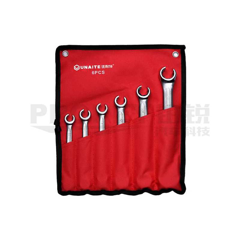 優(yōu)耐特工具 134902 6PCS壓花油管扳手8x10-19x21