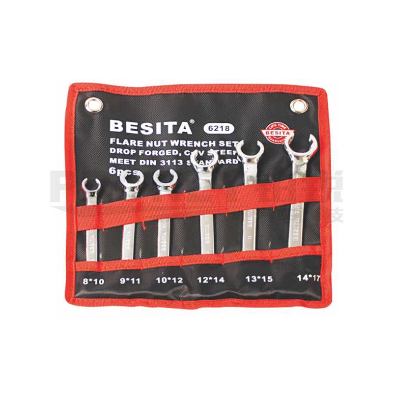 百思泰 6218 6件精拋光油管扳手組套