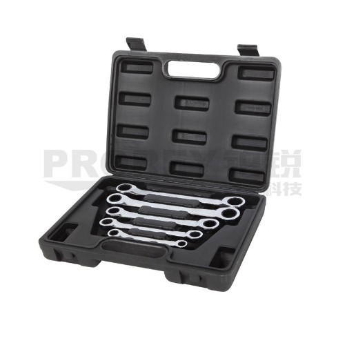 鋼盾 S018901 5件套全拋光雙梅花快扳組套(塑盒)