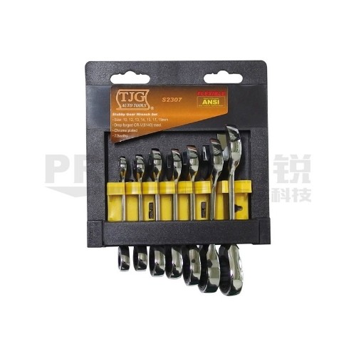 TJG S2307 7PCS短棘輪梅開扳手組
