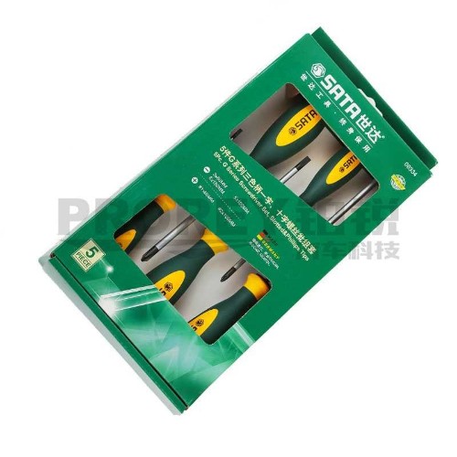 世達(dá) 09334 5件G系列一字-十字螺絲批組套