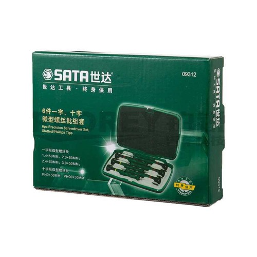 世達(dá) 09312 6件一字/十字微型螺絲批組套