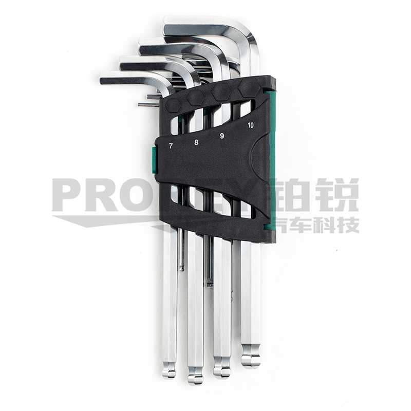 GW-130050063-世達 09112 10件加長球頭內六角扳手組套-2