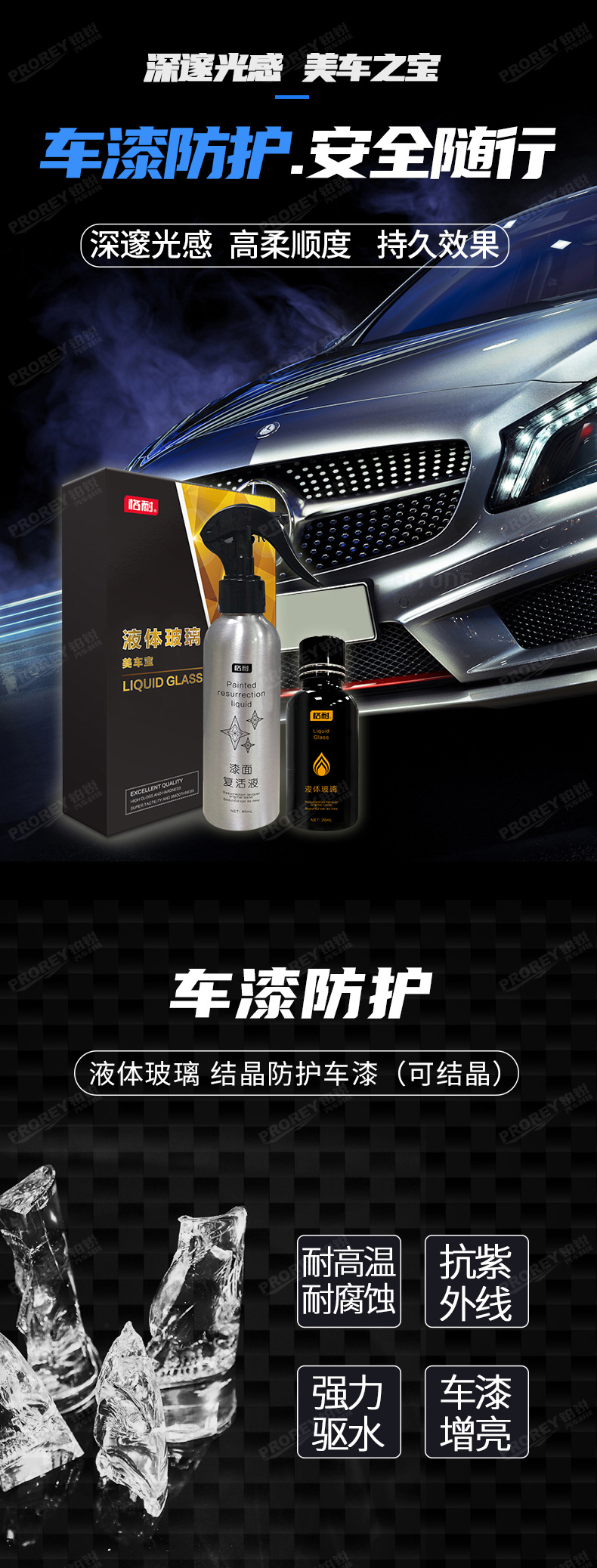 GW-180080584-GLARE格耐 GL-028(漆面復(fù)活液80mL1液體玻璃20mL1) 格耐美車寶液體玻璃(可結(jié)晶)-1