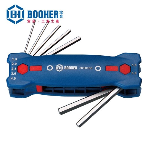 寶合 2010108 7件套折疊式平頭內(nèi)六角組套1.5-6.0mm