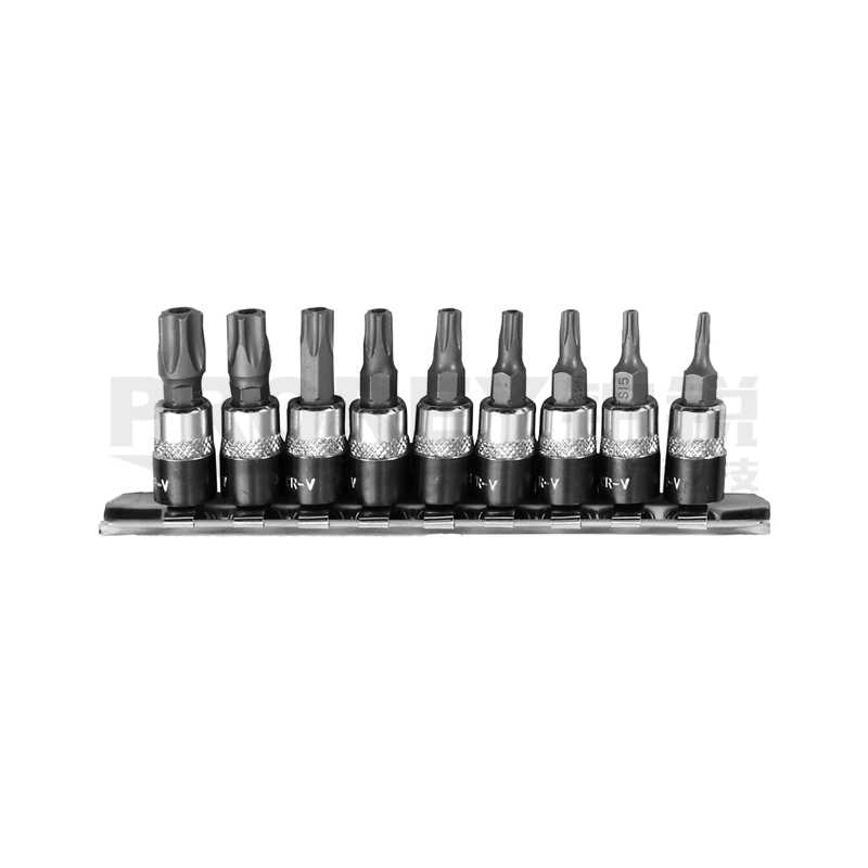 優(yōu)耐特工具 131306 9PCS五角星批套筒組(黑金鋼x1 4)