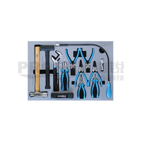 飛鷹 0422707 13件鉗類與錘擊工具托