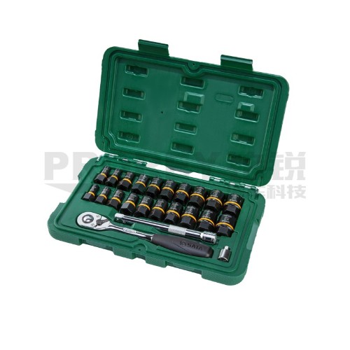 世達(dá) 09138 23件6.3-10mm打滑螺栓拆卸套筒組套