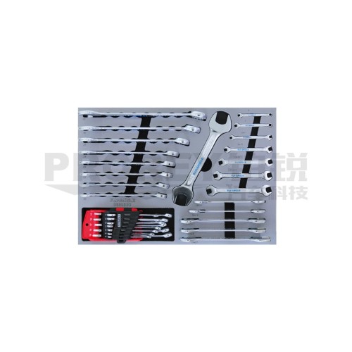 飛鷹 0331500 33件 兩用與雙開口扳手工具托