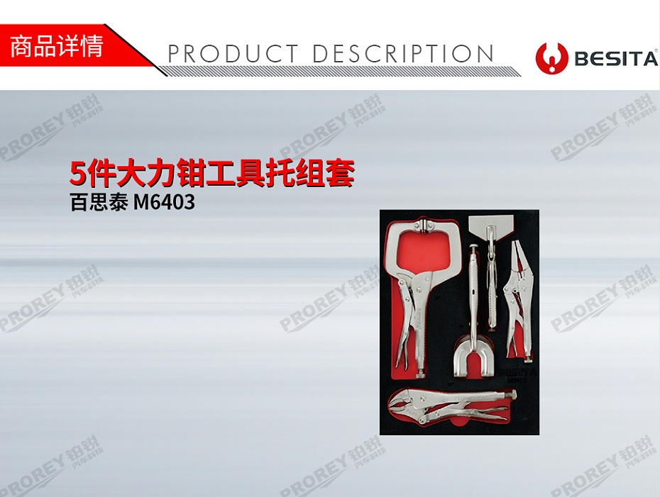 GW-130035482-百思泰 M6403 5件大力鉗工具托組套-1