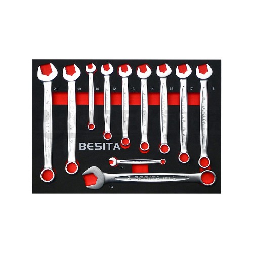 百思泰 M6205 11件工業(yè)級(jí)止滑兩用扳手(水銀霧)