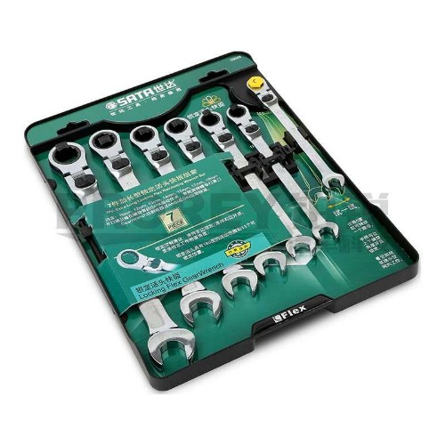 世達(dá) 09043 7件加長型鎖定活頭快扳組套