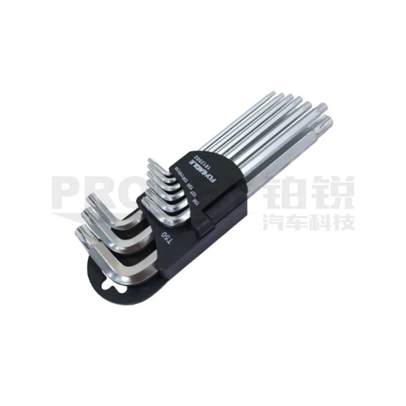 飛鷹 1912502 加長星型帶中圓孔扳手組，9件，T10-50