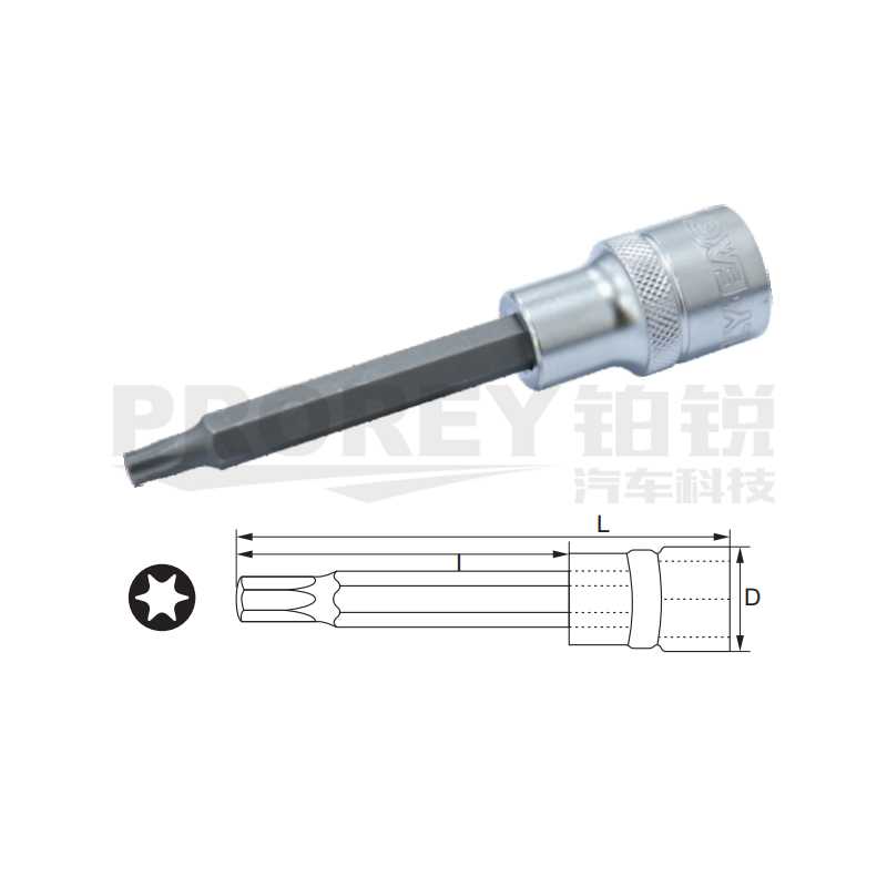 飛鷹 1312D31 1/2英寸 旋具套筒，星型 T50  100L