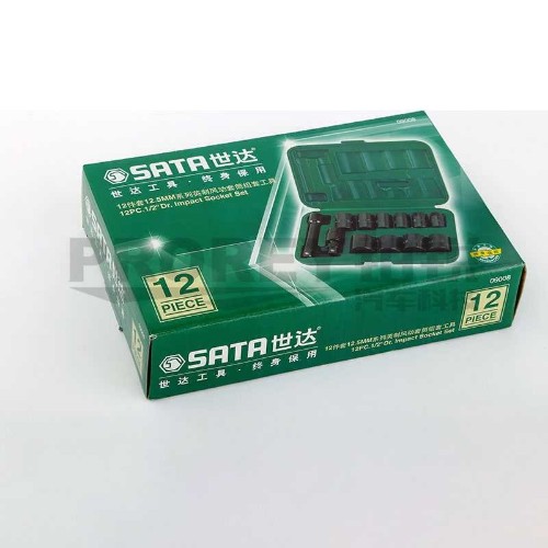 世達 09008 12件12.5mm系列英制風動套筒組套