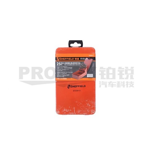 鋼盾 S133013 25件套鍍鈦直柄麻花鉆套裝