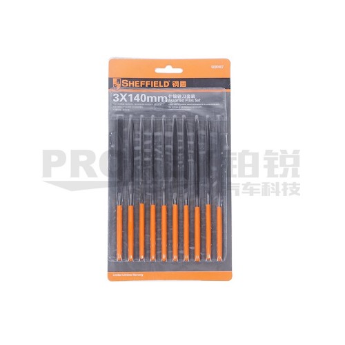 鋼盾 S090007 10件套什錦銼(3x140mm)