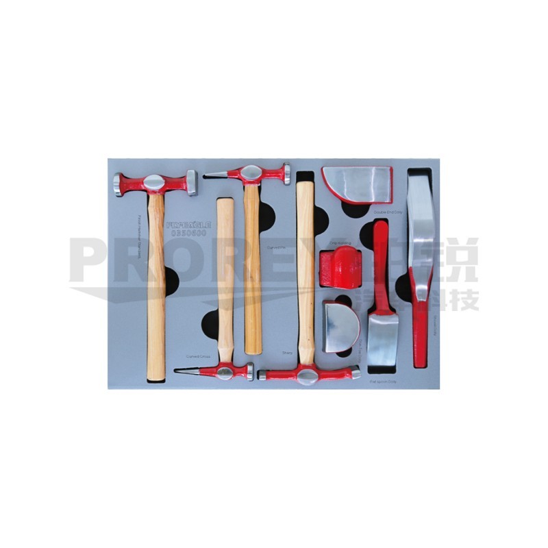 飛鷹 0350600 9件-車身鈑金錘擊工具托