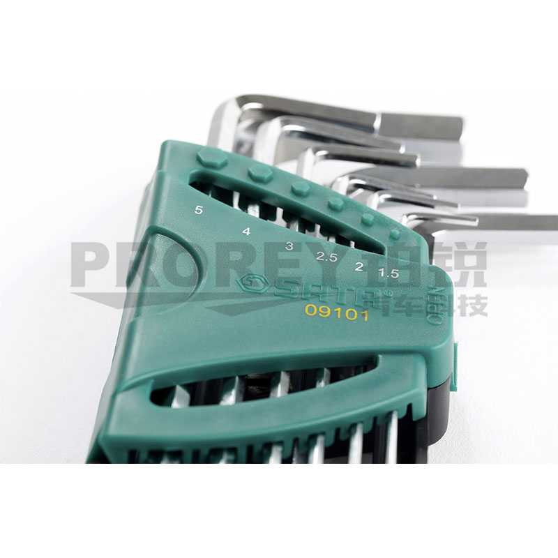 GW-130050513-世達 09101 9件特長球頭內(nèi)六角扳手組套-2