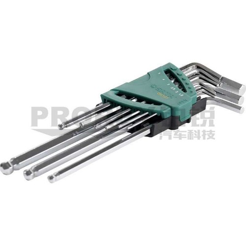 世達 09101 9件特長球頭內(nèi)六角扳手組套