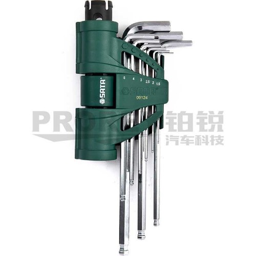 世達 09124 9件增力型加長球頭內(nèi)六角扳手組套