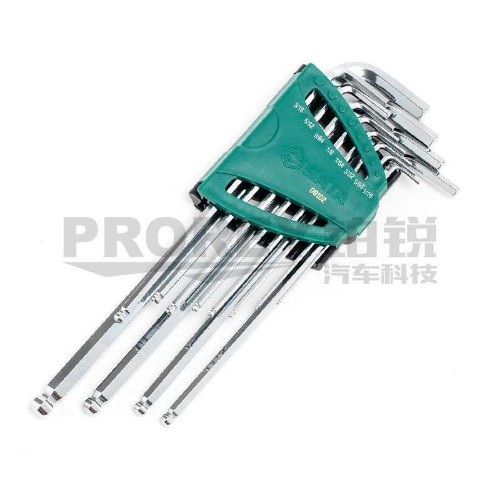 世達 09102 12件英制特長球頭內(nèi)六角扳手組套