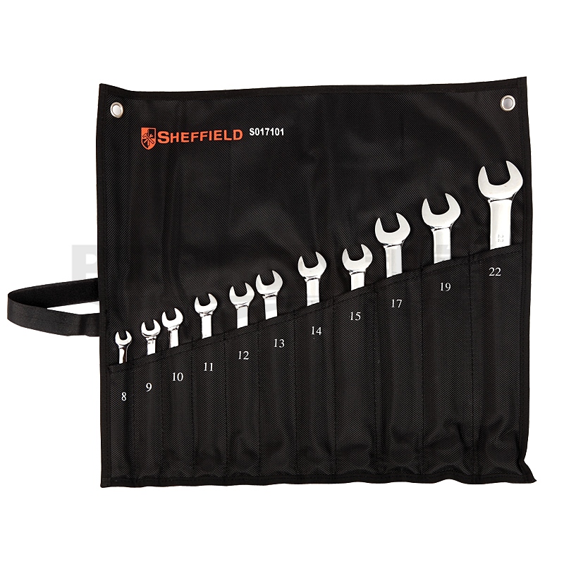 GW-130033510-鋼盾 S017101 11件套公制精拋光兩用加長扳手 主圖