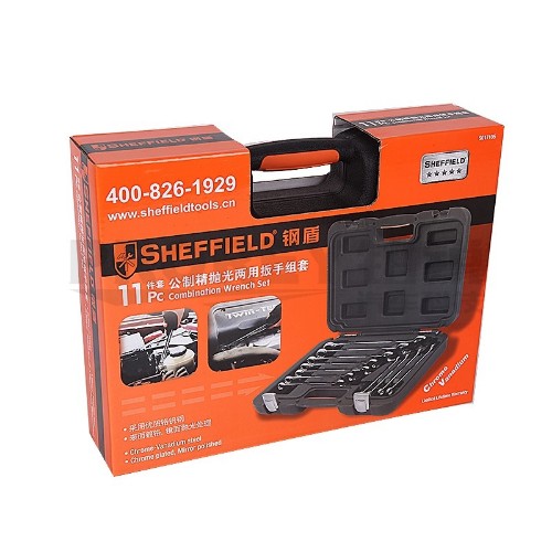 鋼盾 S017105 11件套全拋光兩用加長板手(塑盒)