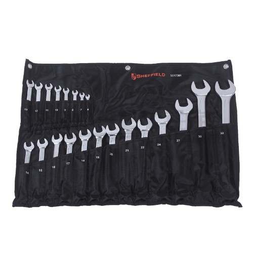 鋼盾 S017301 21件套歐式凹筋兩用扳手組套