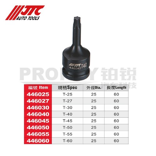 JTC446025 1/2英寸氣動星型凸套筒
